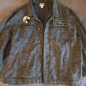 The Nightmare Before Christmas Disney Jack Skellington Denim Jacket Size XXL